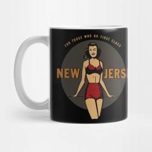 Vintage New Jersey Travel Bikini Lady Mug